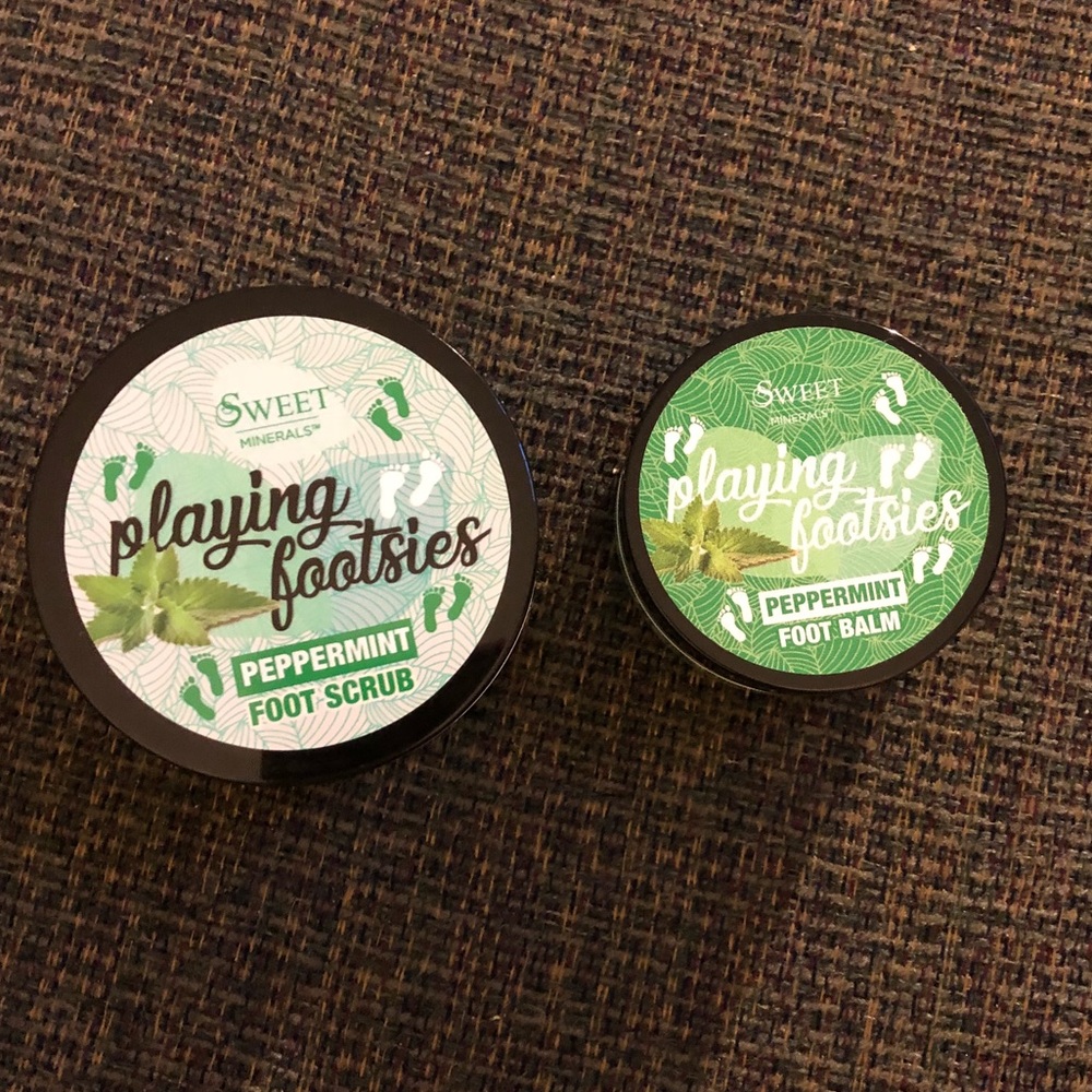 Peppermint foot scrub and balm